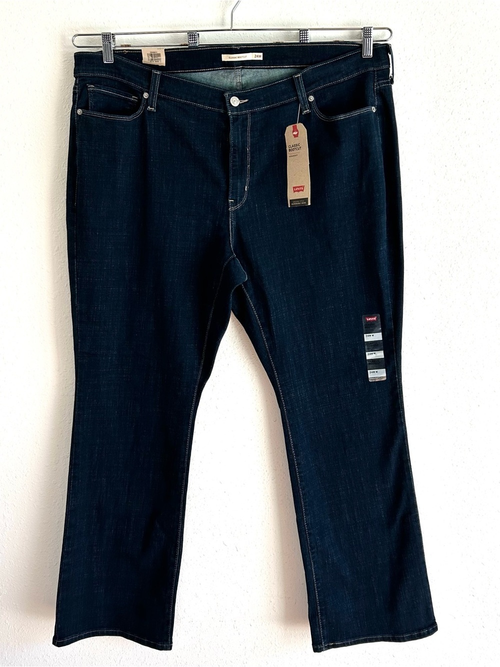 Levi's Bootcut Jeans Women's Plus Size 24W Blue Denim Stretch Mid Rise Hypersoft